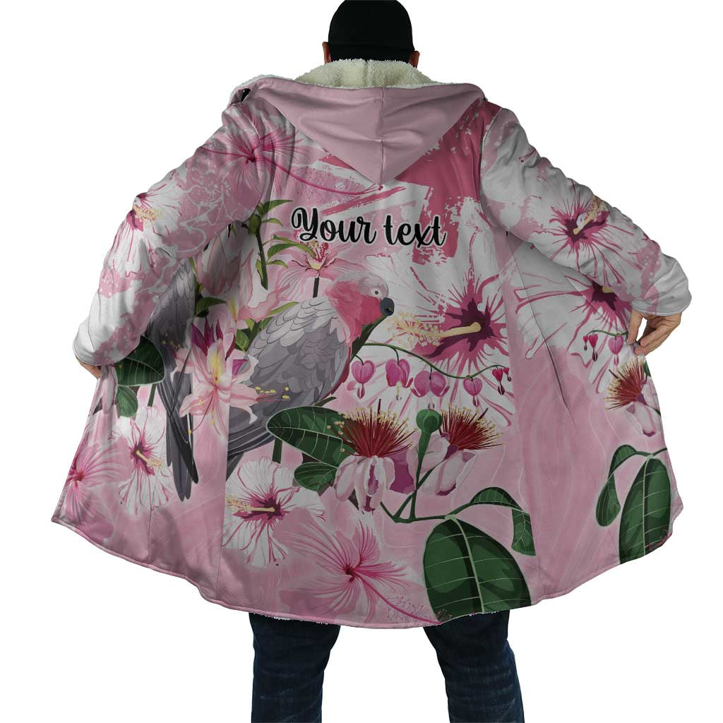 Personalised Australia Day Cloak Pink Parrot Bird Opal Art - Aussie Hoodie