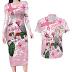 Personalised Australia Day Couples Matching Long Sleeve Bodycon Dress and Hawaiian Shirt Pink Parrot Bird Opal Art - Aussie Hoodie