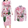 Personalised Australia Day Couples Matching Long Sleeve Bodycon Dress and Long Sleeve Button Shirt Pink Parrot Bird Opal Art - Aussie Hoodie