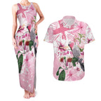 Personalised Australia Day Couples Matching Tank Maxi Dress and Hawaiian Shirt Pink Parrot Bird Opal Art - Aussie Hoodie
