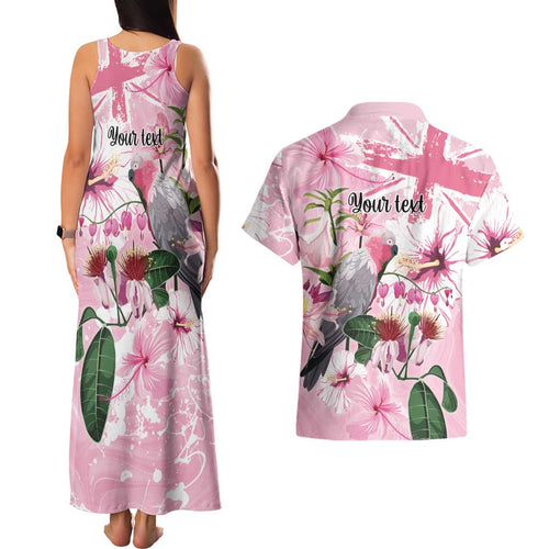 Personalised Australia Day Couples Matching Tank Maxi Dress and Hawaiian Shirt Pink Parrot Bird Opal Art - Aussie Hoodie