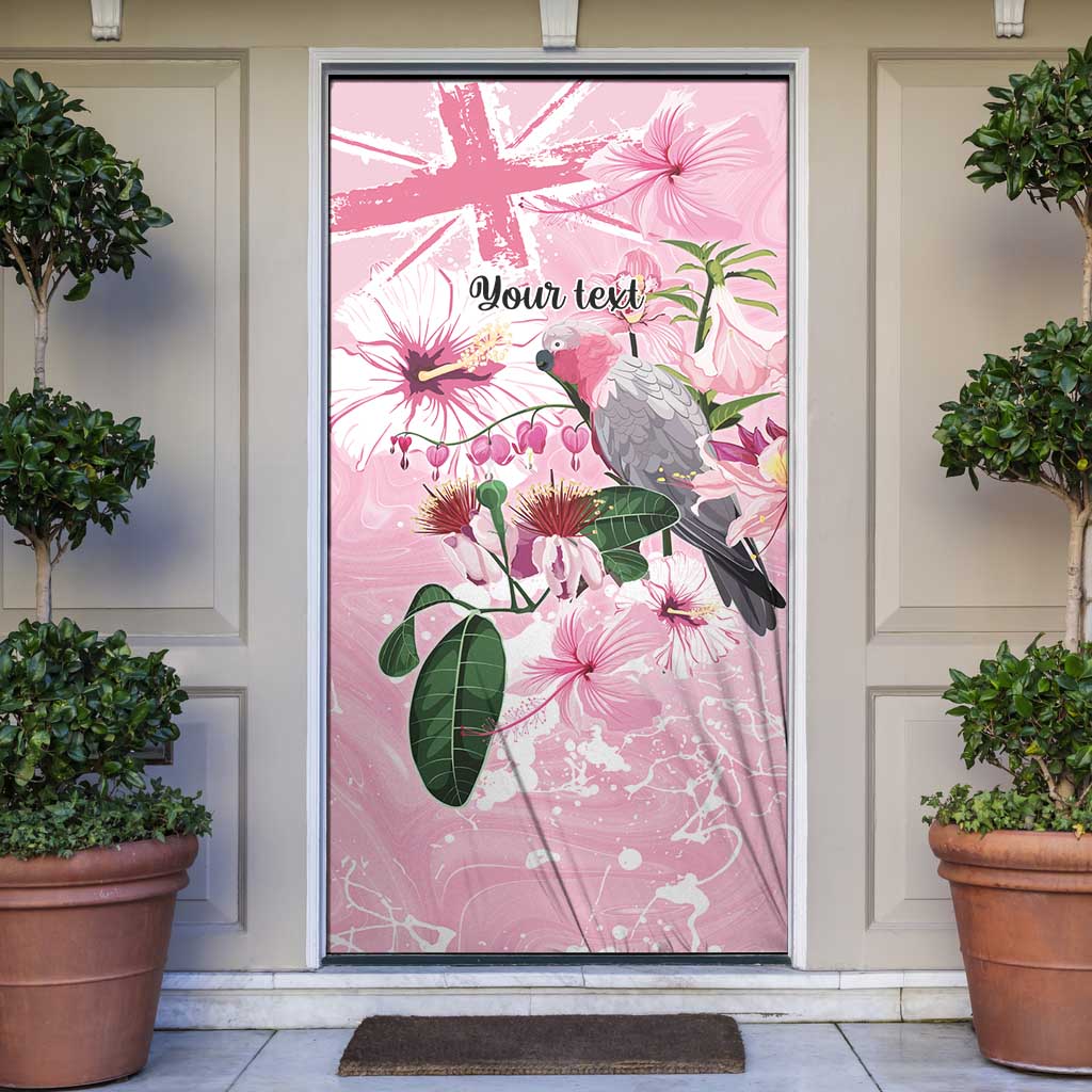 Personalised Australia Day Door Cover Pink Parrot Bird Opal Art - Aussie Hoodie