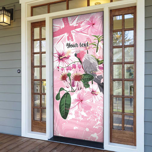 Personalised Australia Day Door Cover Pink Parrot Bird Opal Art - Aussie Hoodie