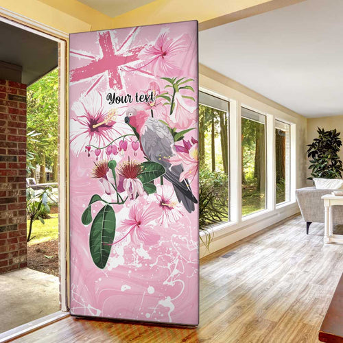 Personalised Australia Day Door Cover Pink Parrot Bird Opal Art - Aussie Hoodie