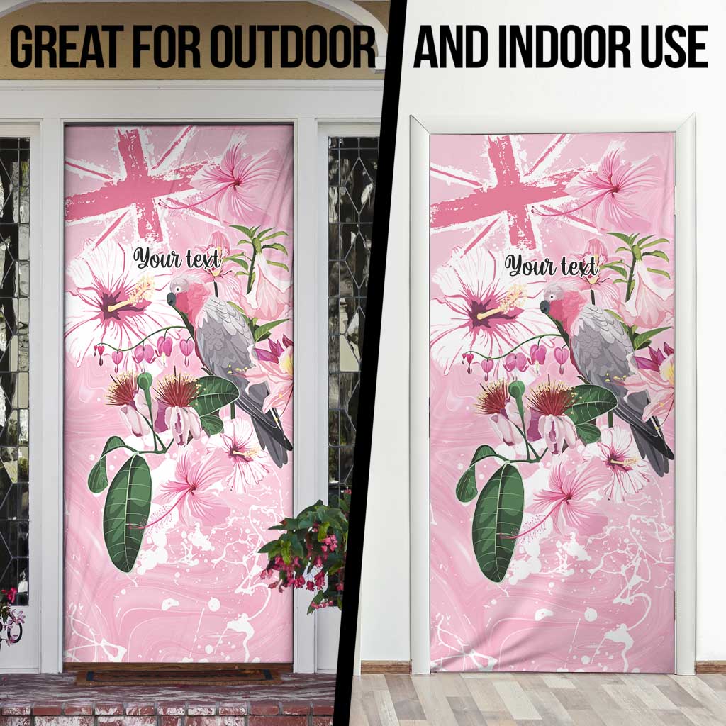 Personalised Australia Day Door Cover Pink Parrot Bird Opal Art - Aussie Hoodie