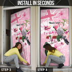 Personalised Australia Day Door Cover Pink Parrot Bird Opal Art - Aussie Hoodie