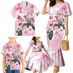 Personalised Australia Day Family Matching Mermaid Dress and Hawaiian Shirt Pink Parrot Bird Opal Art - Aussie Hoodie