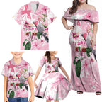 Personalised Australia Day Family Matching Off Shoulder Maxi Dress and Hawaiian Shirt Pink Parrot Bird Opal Art - Aussie Hoodie
