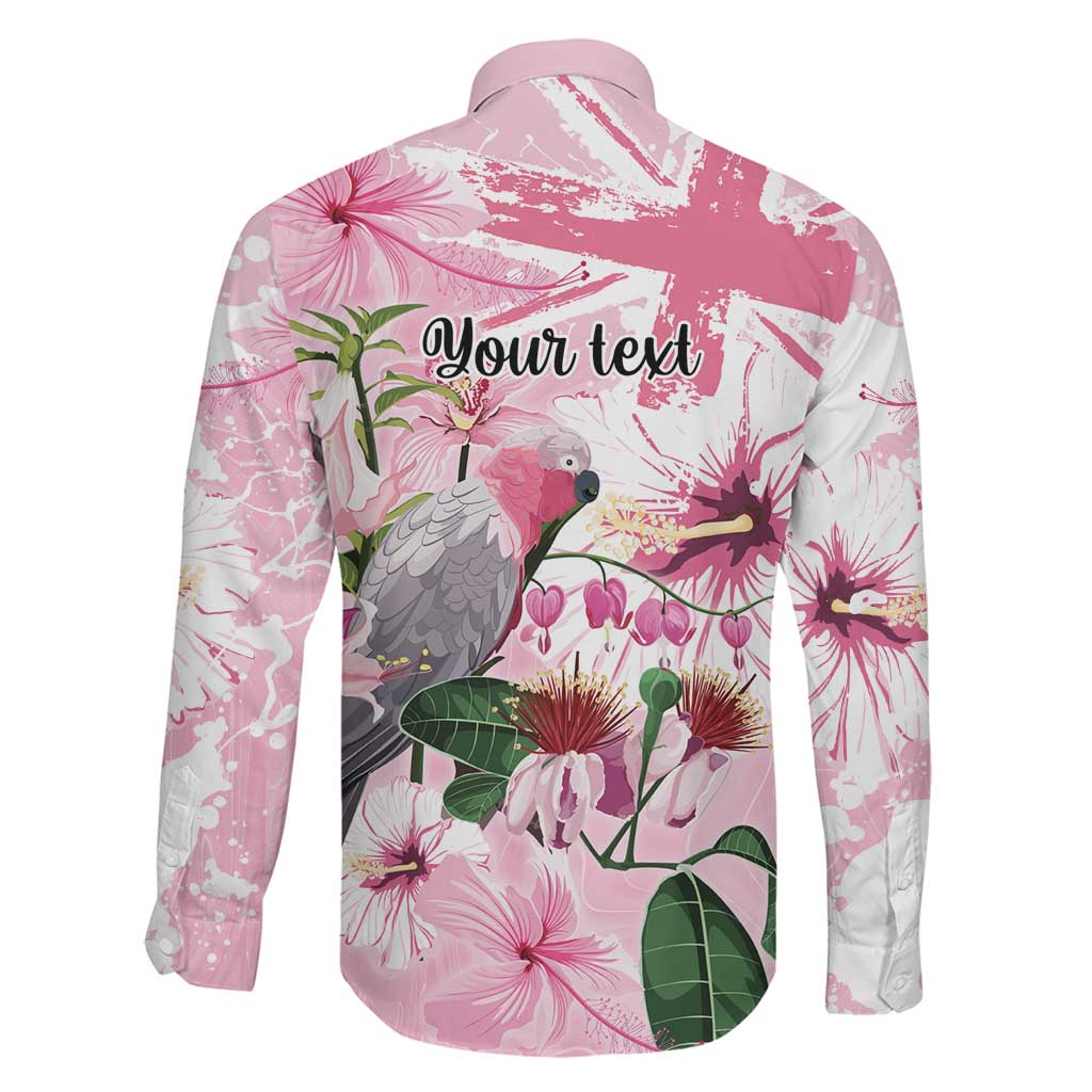 Personalised Australia Day Family Matching Off Shoulder Maxi Dress and Hawaiian Shirt Pink Parrot Bird Opal Art - Aussie Hoodie