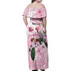 Personalised Australia Day Family Matching Off Shoulder Maxi Dress and Hawaiian Shirt Pink Parrot Bird Opal Art - Aussie Hoodie