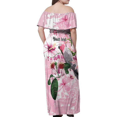 Personalised Australia Day Family Matching Off Shoulder Maxi Dress and Hawaiian Shirt Pink Parrot Bird Opal Art - Aussie Hoodie