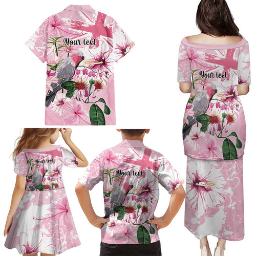 Personalised Australia Day Family Matching Puletasi and Hawaiian Shirt Pink Parrot Bird Opal Art - Aussie Hoodie