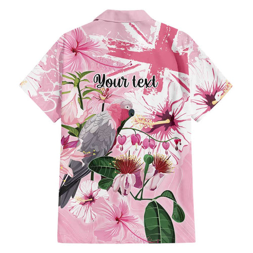 Personalised Australia Day Family Matching Puletasi and Hawaiian Shirt Pink Parrot Bird Opal Art - Aussie Hoodie