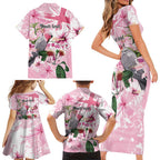 Personalised Australia Day Family Matching Short Sleeve Bodycon Dress and Hawaiian Shirt Pink Parrot Bird Opal Art - Aussie Hoodie