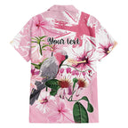 Personalised Australia Day Family Matching Short Sleeve Bodycon Dress and Hawaiian Shirt Pink Parrot Bird Opal Art - Aussie Hoodie