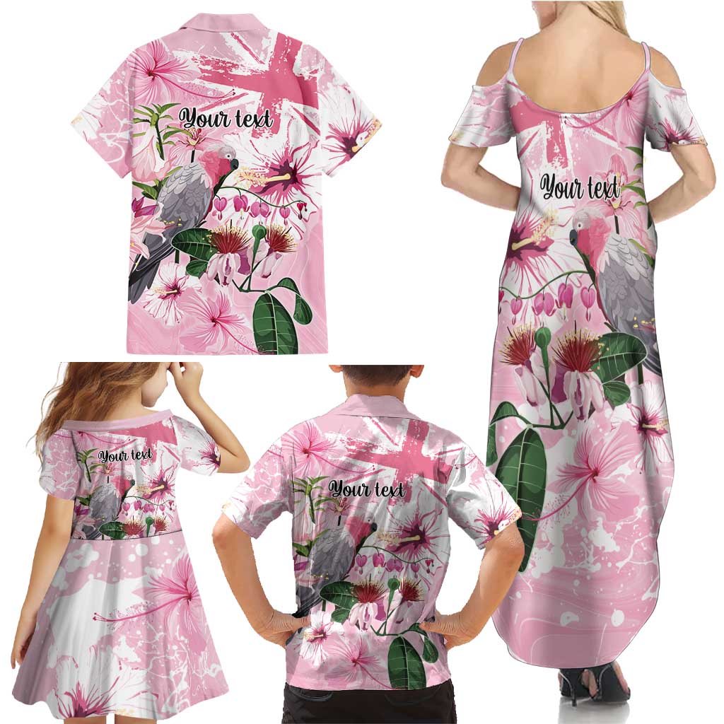 Personalised Australia Day Family Matching Summer Maxi Dress and Hawaiian Shirt Pink Parrot Bird Opal Art - Aussie Hoodie