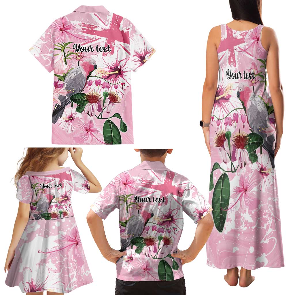 Personalised Australia Day Family Matching Tank Maxi Dress and Hawaiian Shirt Pink Parrot Bird Opal Art - Aussie Hoodie