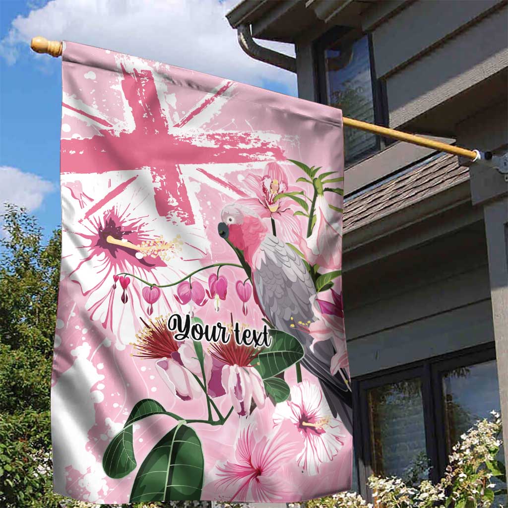 Personalised Australia Day Garden Flag Pink Parrot Bird Opal Art - Aussie Hoodie