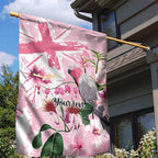 Personalised Australia Day Garden Flag Pink Parrot Bird Opal Art - Aussie Hoodie