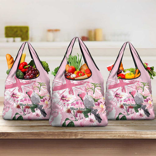 Personalised Australia Day Grocery Bag Pink Parrot Bird Opal Art - Aussie Hoodie