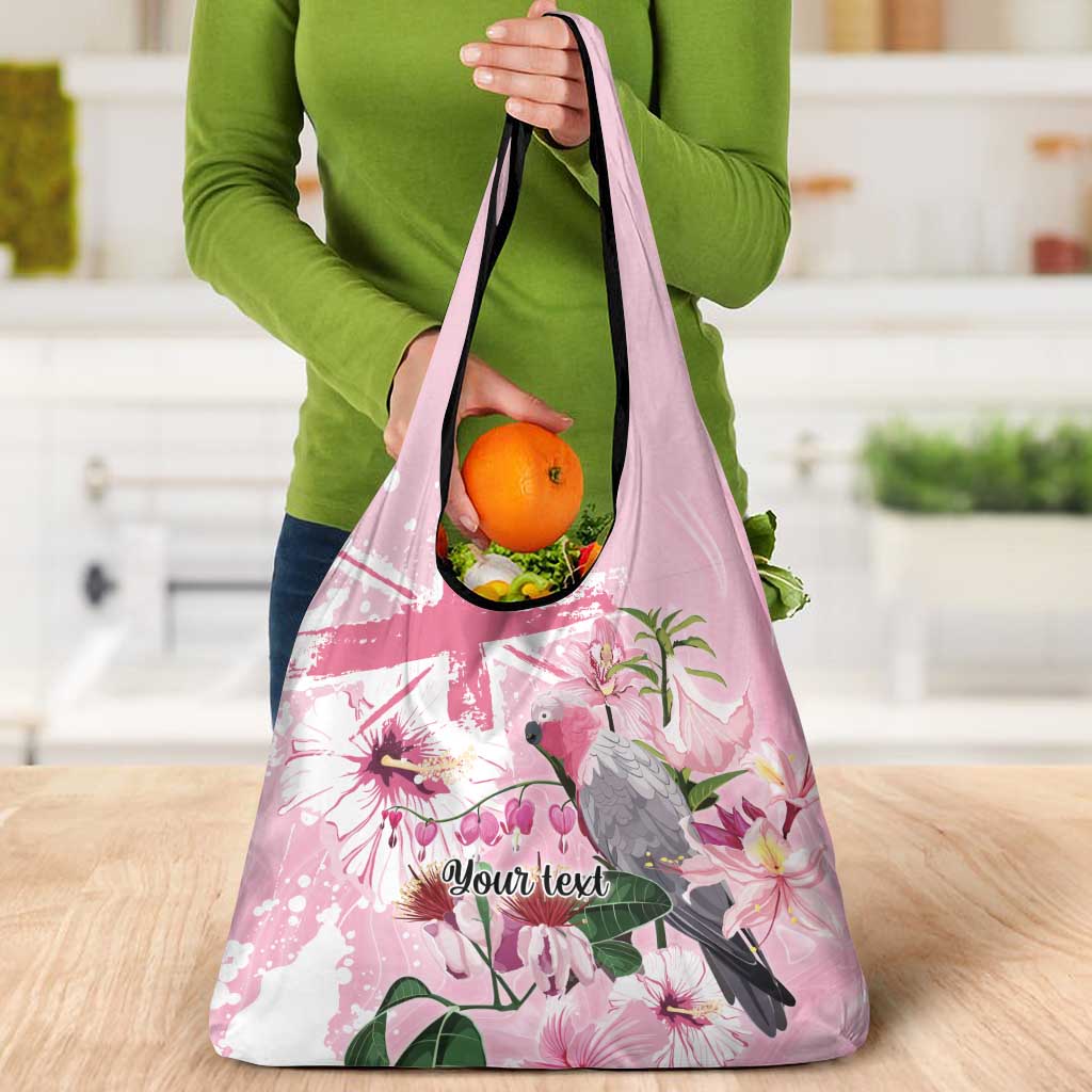 Personalised Australia Day Grocery Bag Pink Parrot Bird Opal Art - Aussie Hoodie