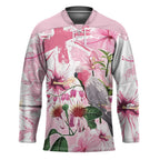 Personalised Australia Day Hockey Jersey Pink Parrot Bird Opal Art - Aussie Hoodie
