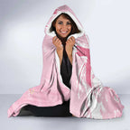 Personalised Australia Day Hooded Blanket Pink Parrot Bird Opal Art - Aussie Hoodie