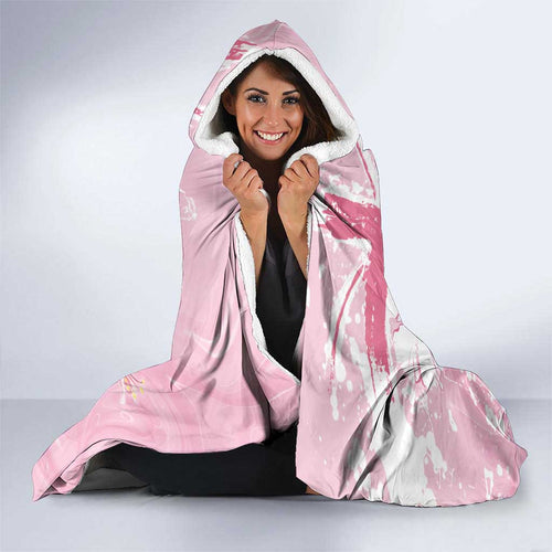 Personalised Australia Day Hooded Blanket Pink Parrot Bird Opal Art - Aussie Hoodie
