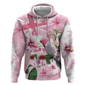 Personalised Australia Day Hoodie Pink Parrot Bird Opal Art - Aussie Hoodie