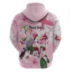 Personalised Australia Day Hoodie Pink Parrot Bird Opal Art - Aussie Hoodie
