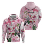 Personalised Australia Day Hoodie Pink Parrot Bird Opal Art - Aussie Hoodie