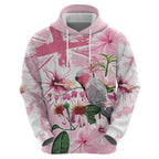 Personalised Australia Day Hoodie Pink Parrot Bird Opal Art - Aussie Hoodie