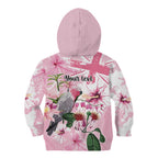 Personalised Australia Day Kid Hoodie Pink Parrot Bird Opal Art - Aussie Hoodie