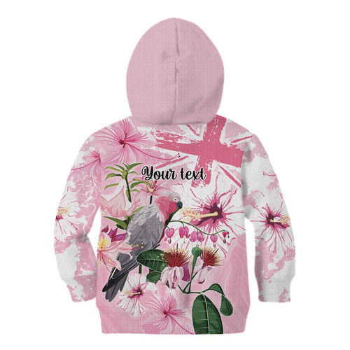 Personalised Australia Day Kid Hoodie Pink Parrot Bird Opal Art - Aussie Hoodie
