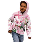 Personalised Australia Day Kid Hoodie Pink Parrot Bird Opal Art - Aussie Hoodie