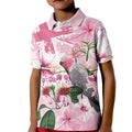 Personalised Australia Day Kid Polo Shirt Pink Parrot Bird Opal Art - Aussie Hoodie