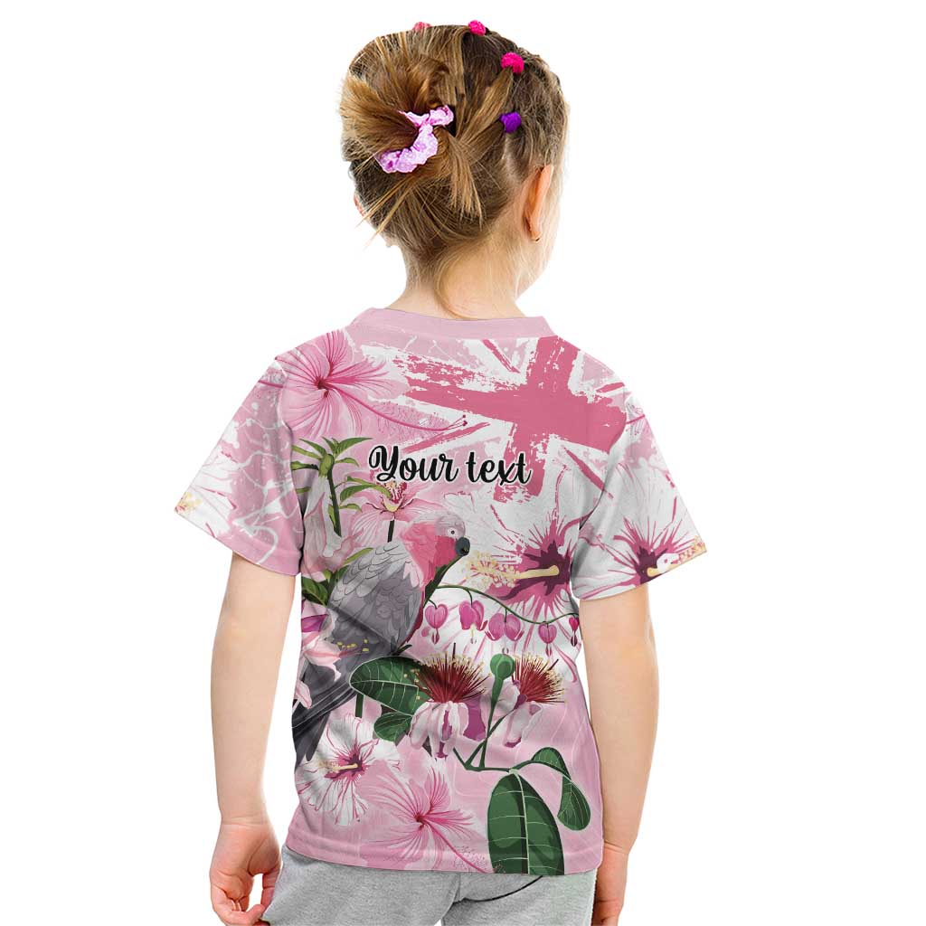 Personalised Australia Day Kid T Shirt Pink Parrot Bird Opal Art - Aussie Hoodie