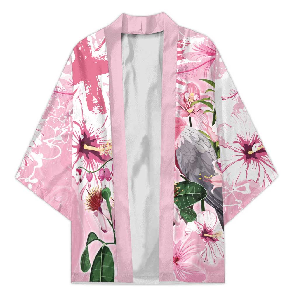 Personalised Australia Day Kimono Pink Parrot Bird Opal Art - Aussie Hoodie