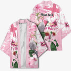 Personalised Australia Day Kimono Pink Parrot Bird Opal Art - Aussie Hoodie