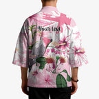 Personalised Australia Day Kimono Pink Parrot Bird Opal Art - Aussie Hoodie