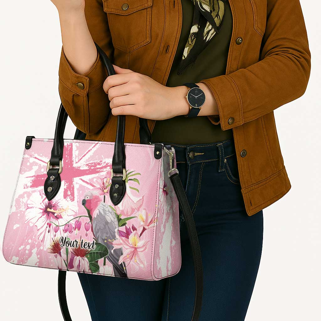 Personalised Australia Day Leather Bag Pink Parrot Bird Opal Art - Aussie Hoodie