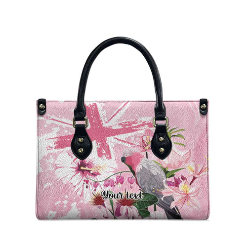 Personalised Australia Day Leather Bag Pink Parrot Bird Opal Art - Aussie Hoodie