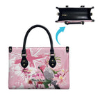 Personalised Australia Day Leather Bag Pink Parrot Bird Opal Art - Aussie Hoodie