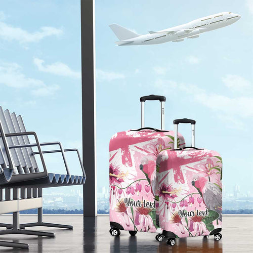 Personalised Australia Day Luggage Cover Pink Parrot Bird Opal Art - Aussie Hoodie