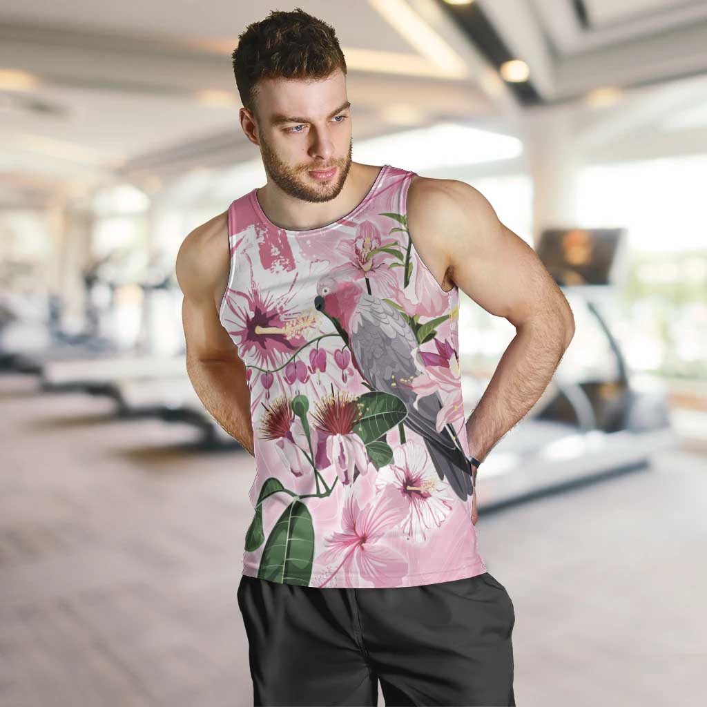 Personalised Australia Day Men Tank Top Pink Parrot Bird Opal Art - Aussie Hoodie