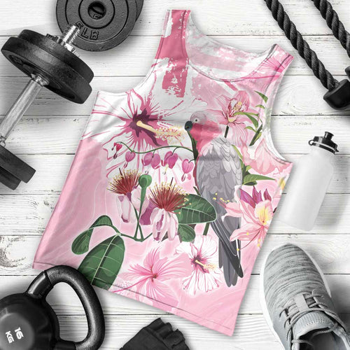 Personalised Australia Day Men Tank Top Pink Parrot Bird Opal Art - Aussie Hoodie