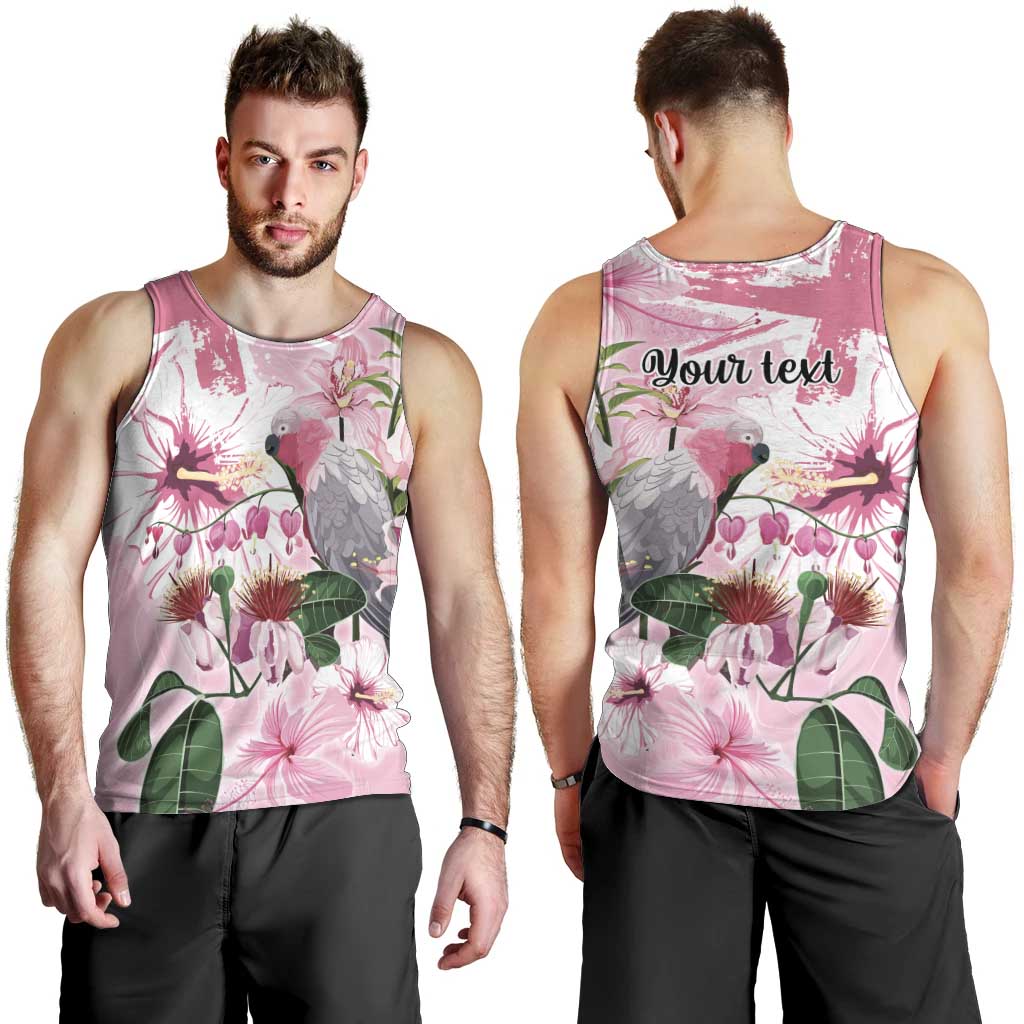 Personalised Australia Day Men Tank Top Pink Parrot Bird Opal Art - Aussie Hoodie