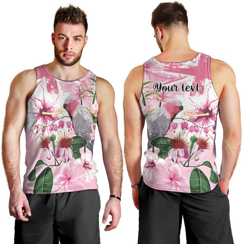 Personalised Australia Day Men Tank Top Pink Parrot Bird Opal Art - Aussie Hoodie