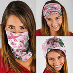 Personalised Australia Day Neck Gaiter Pink Parrot Bird Opal Art - Aussie Hoodie