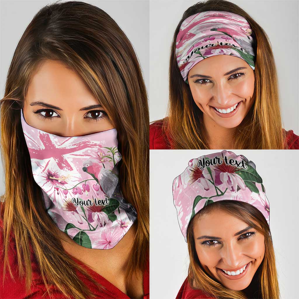 Personalised Australia Day Neck Gaiter Pink Parrot Bird Opal Art - Aussie Hoodie